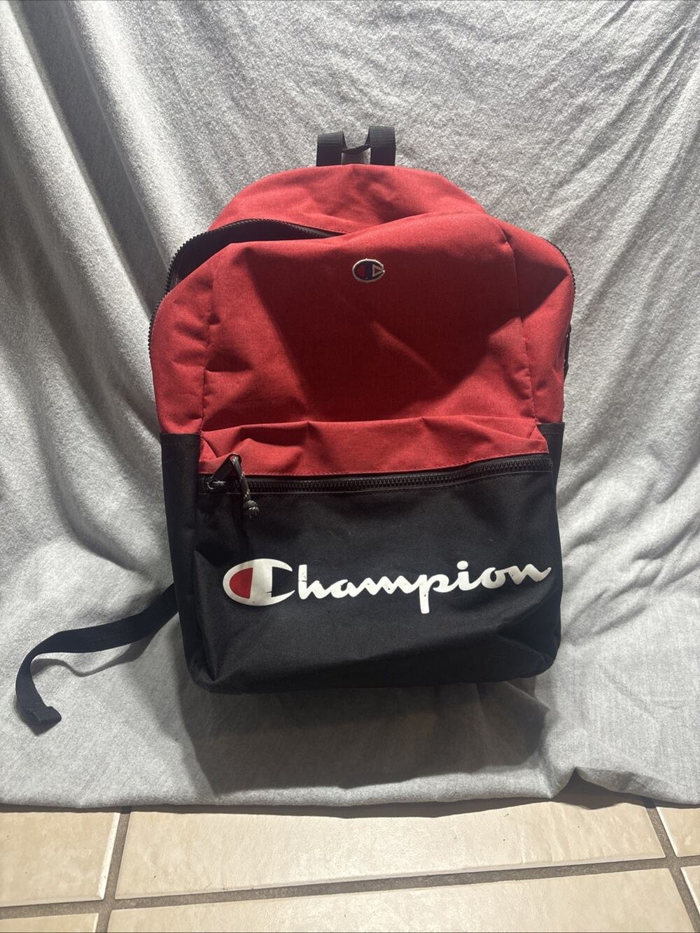 Champion Red & Black Bookbag, Travel Bag, School Bag backpack
